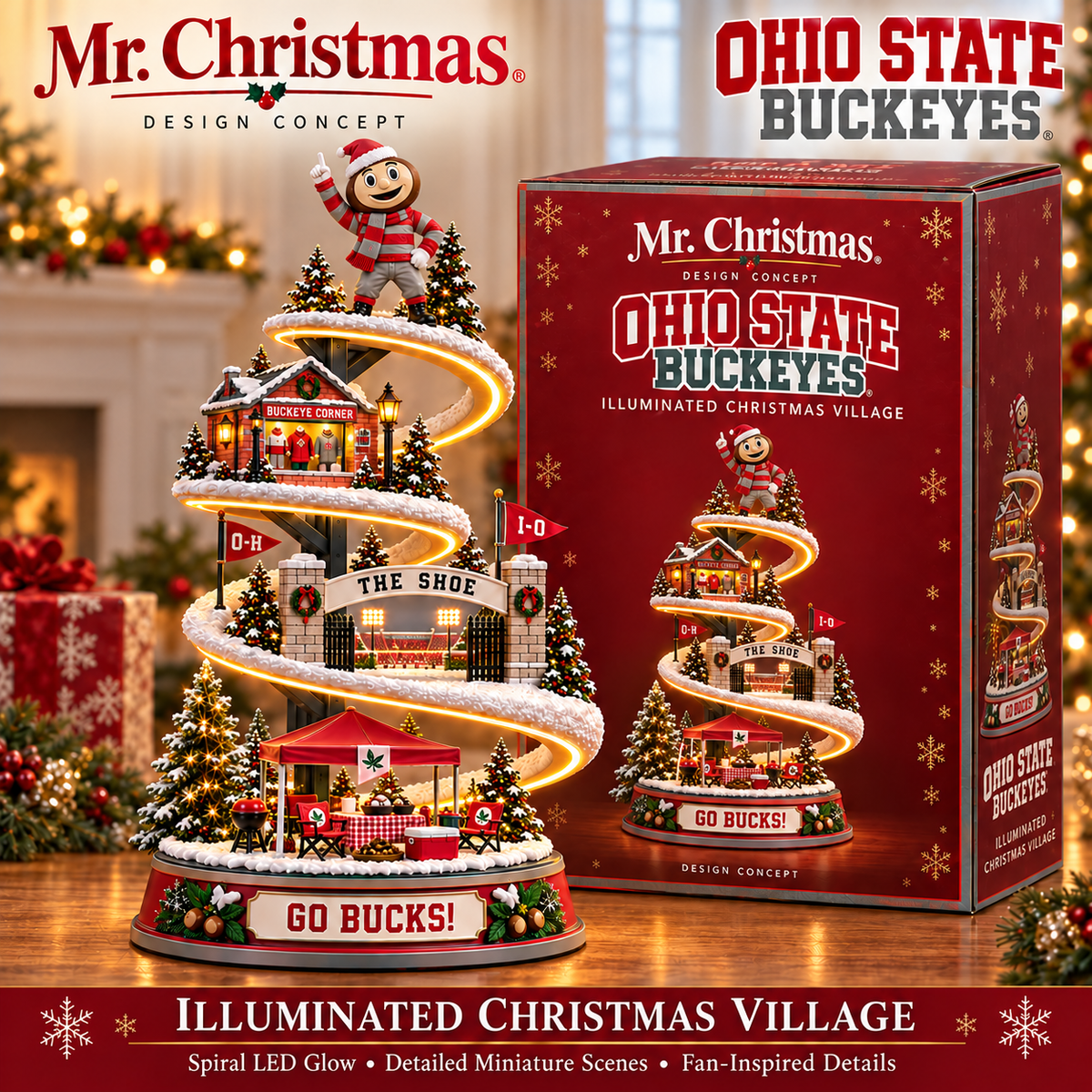 OSB Premium Illuminated Christmas Village NHVH