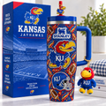 Kansas Jayhawks 40oz Tumbler With Handle TTNL