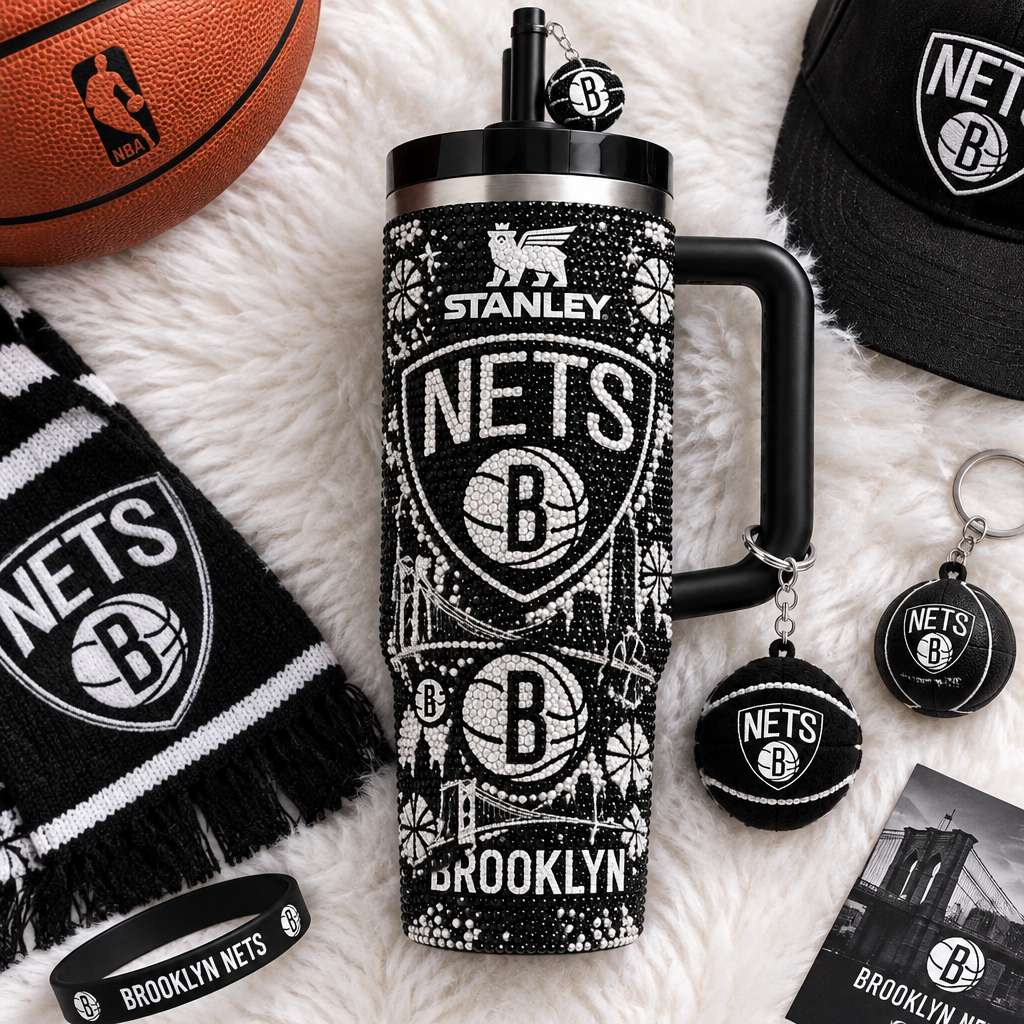 Brooklyn Nets 40oz Tumbler With Handle TTNL