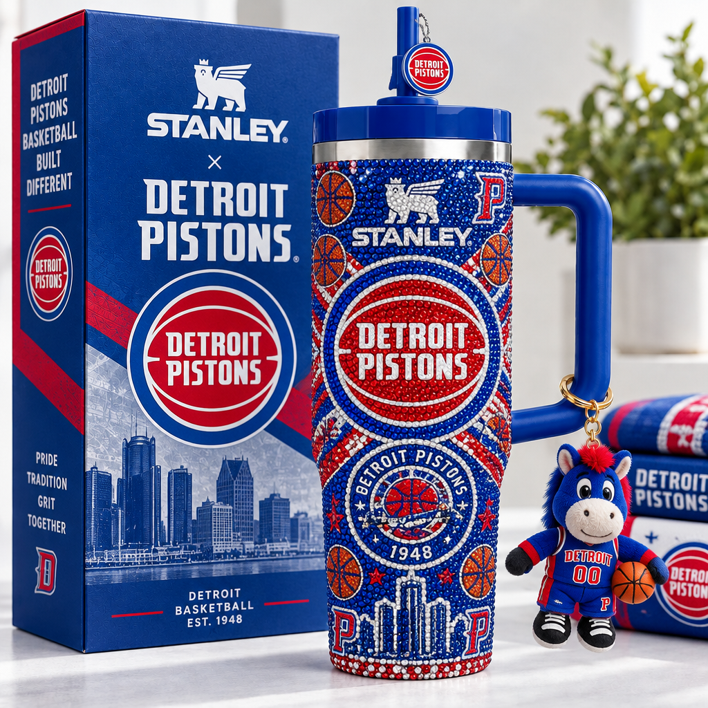 Detroit Pistons 40oz Tumbler With Handle TTNL