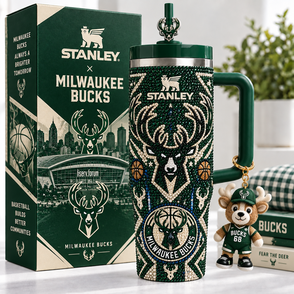 Milwaukee Bucks 40oz Tumbler With Handle TTNL
