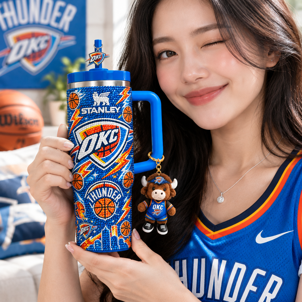 Oklahoma City Thunder 40oz Tumbler With Handle TTNL