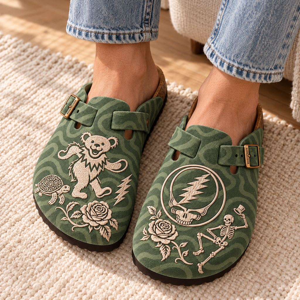 PREMIUM GRFD MINK SUEDE CLOGS NPL
