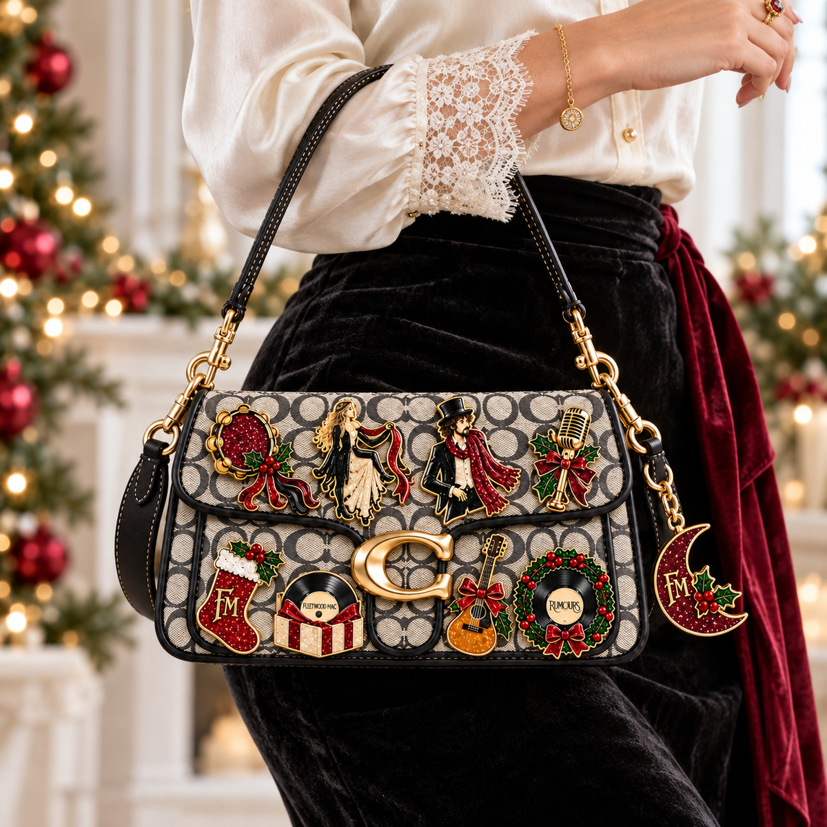 Premium FLM Noel Shoulder Cross With Charm NPL