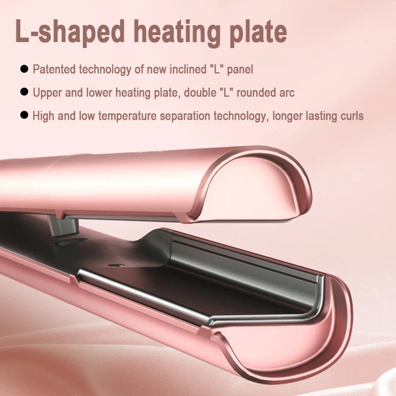 Showsee 2 In1 Hair Straightener Curler E2 Profession Ceramics Hairdressing Styling Tools Electric Curling Iron