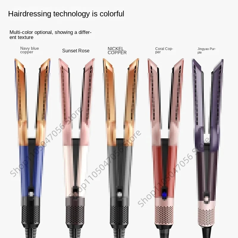 EU UK US KR Professional 2-in-1 Hair Dryer and Straightener Negative Ion Iron Long Lasting Styling Tool Wet and Dry Straightener